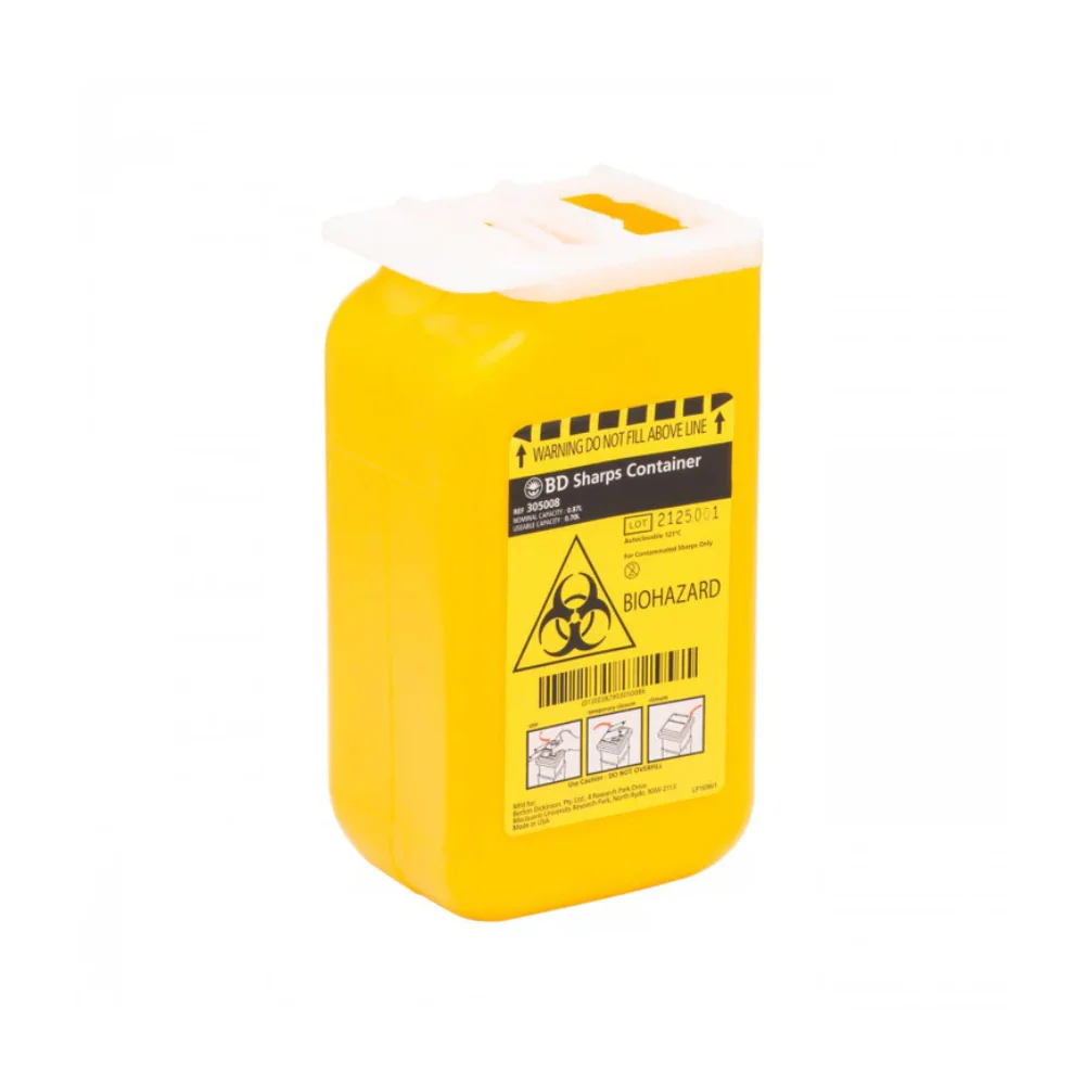BD Sharps Collector 0.87L for Safe Needle Disposal